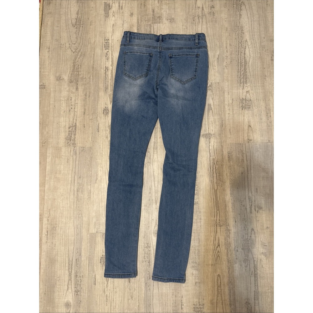 Shein Skinny Jeans S Small Distressed Denim Stretch Blue Women - Picture 3 of 3